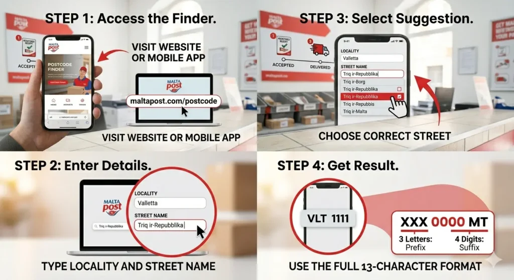 image for maltapost postcode finder
