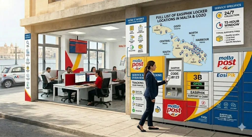 MaltaPost EasiPik: Malta's 24/7 Parcel Locker — Register, and Locate 2 image for maltapost easipik process
